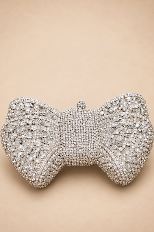 Silver Crystal Clutch