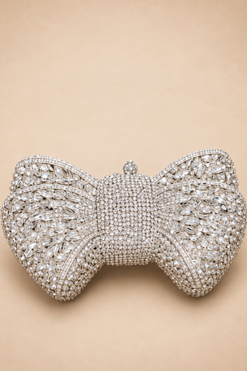 Silver Crystal Clutch